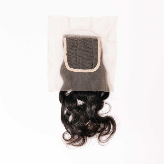 Natural Wavy Closure 4x4